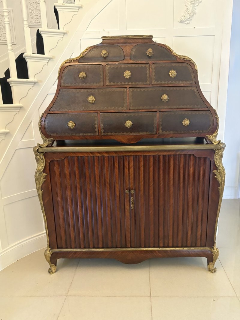 Superb Quality 19th Century Antique French Kingwood and Ormolu Mounted Cartonnier Cabinet - Image 5